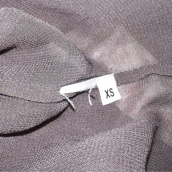 Chan Luu Sheer Beaded Gray Mini Dress XS Fairycore Y2K Whimsy Goth - Picture 11 of 11